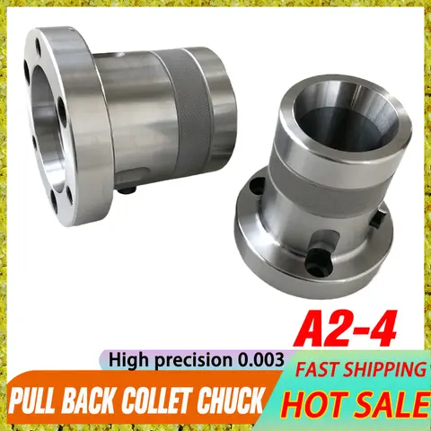 A2-4 풀백 콜릿 척 스핀들 시트 원통형 센터 마운트 CNC 선반 베드 25/36/40/46 기계용 후면 풀형 콜렛
