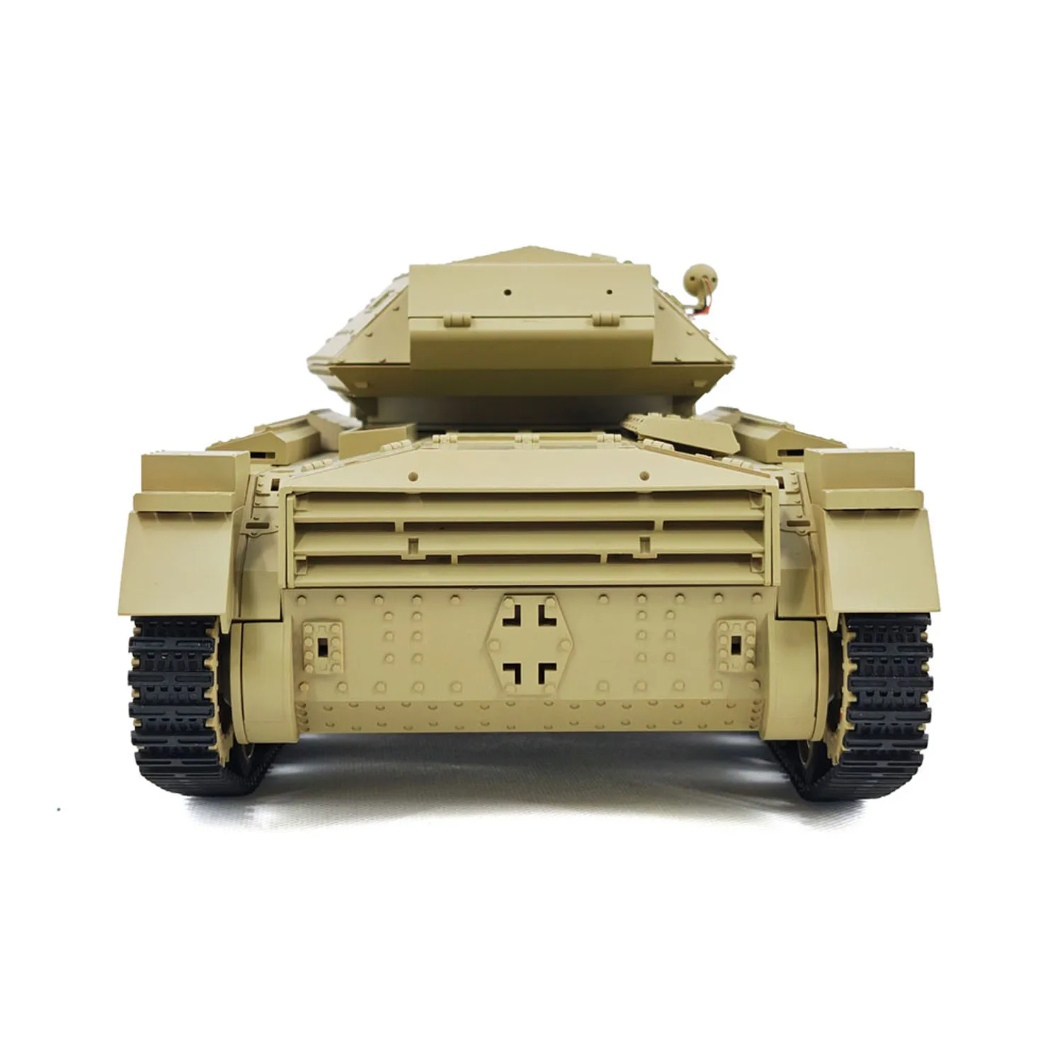 1/16 RC tanque de batalla CoolBank Crusader MK III 2,4G Control remoto RTR tanque militar modelo 360 ° Lámparas giratorias de sonido de humo de torreta