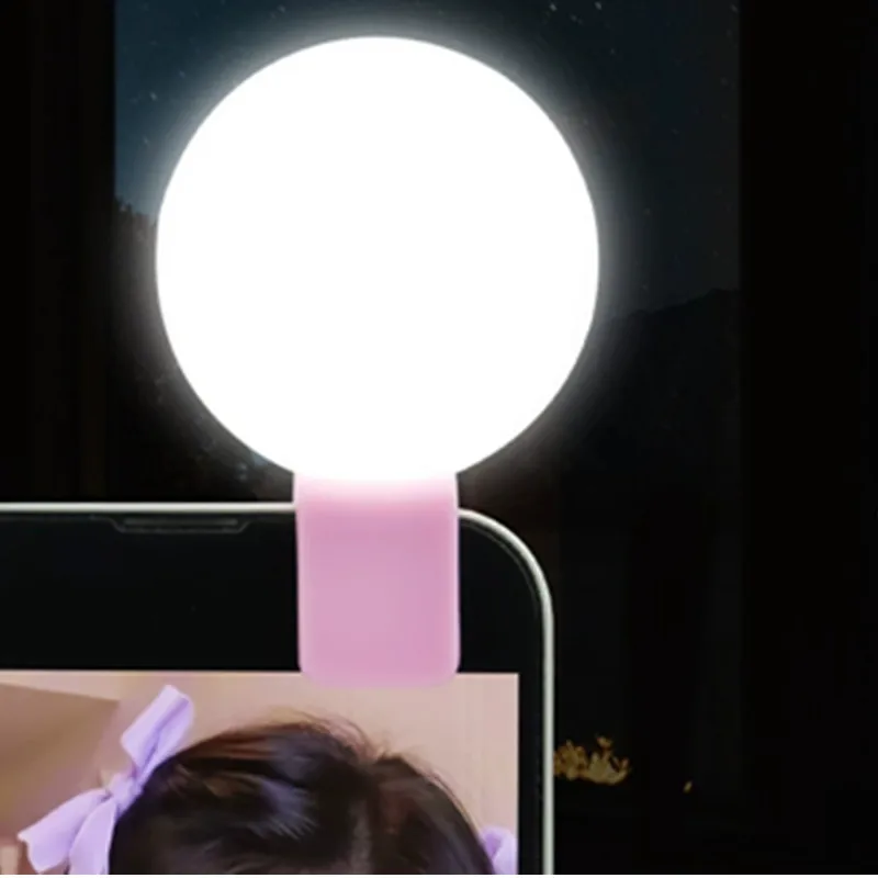 Adjustable 3-level Light Mini Selfie Ring LED Fill Light Clip on Cellphone Laptop Lamp Ringlight Photography Phone Accessories