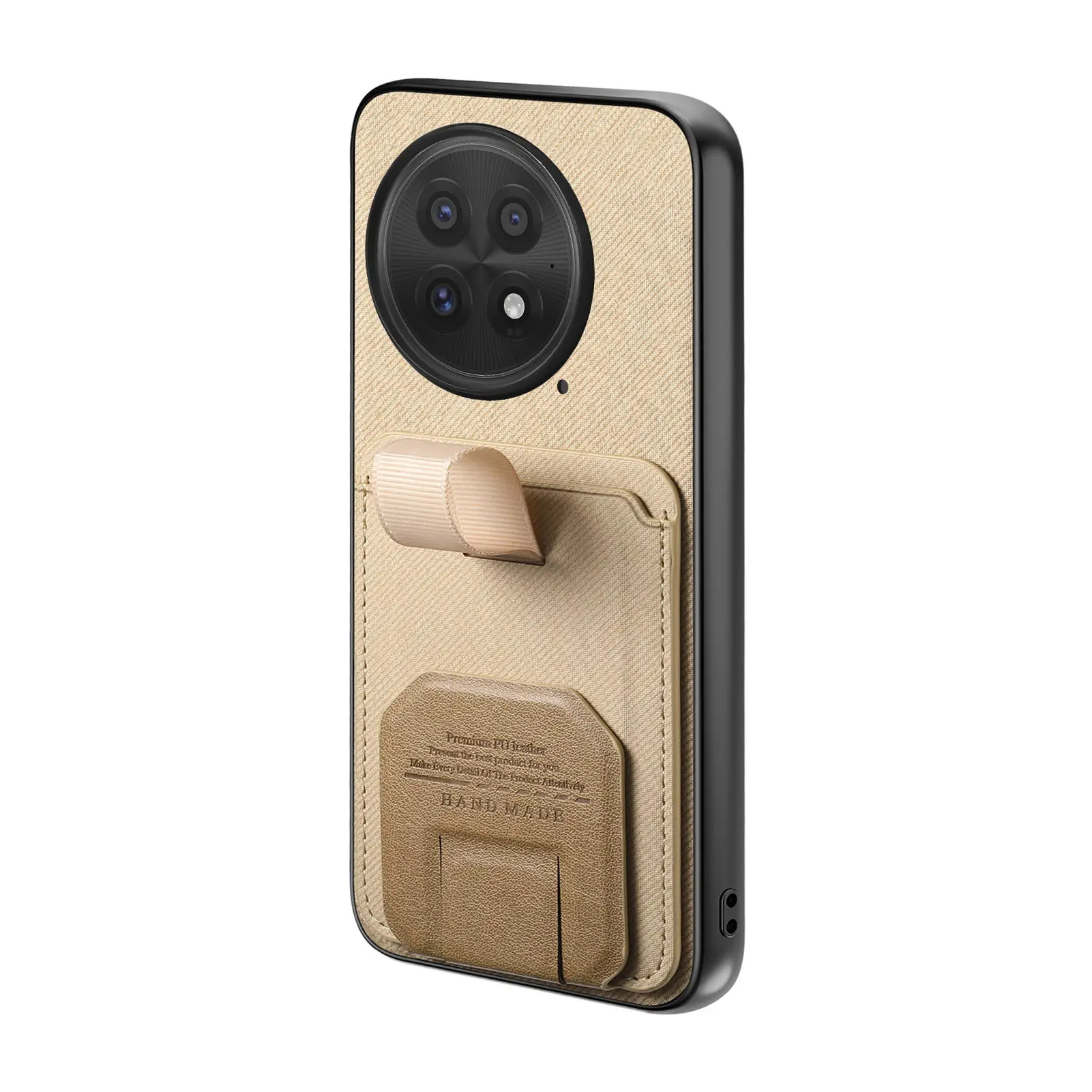 

Роскошный чехол из TPU с текстурой ткани и слотом для карт для OnePlus 15, 13, 13R, с невидимой подставкой, ударопрочный чехол для OnePlus Turbo 6