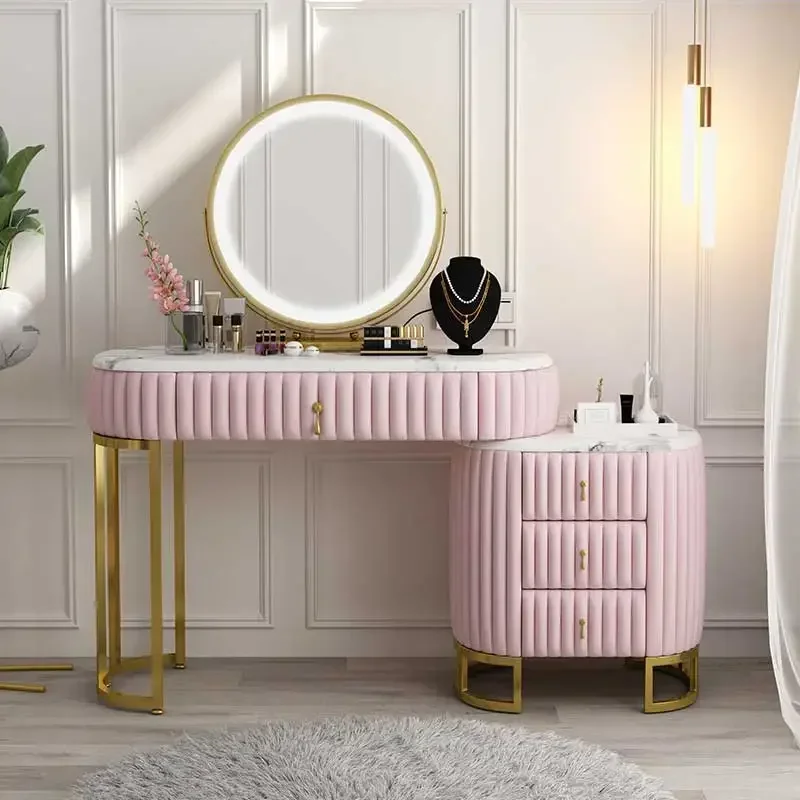 

Легкий роскошный туалетный столик Постмодернистский простой гонконгский стиль Мраморная маленькая квартира Итальянский стиль Интернет-знаменитости Ins