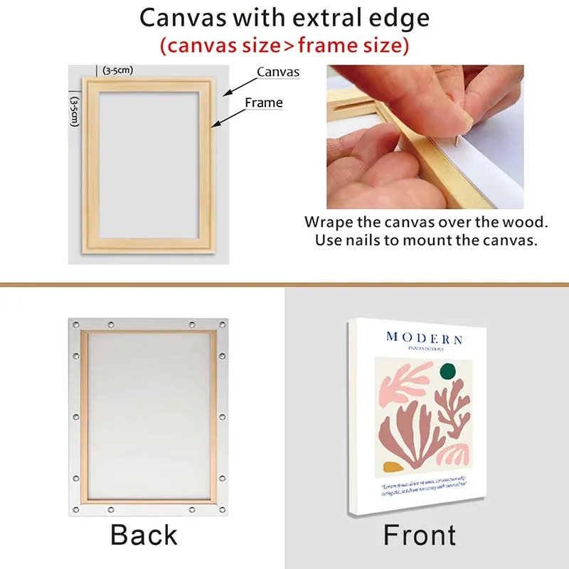 DIY Wood Frames 40x50 30x40 Canvas Oil Painting Frames Wooden Frames Kit-Easy To Assemble for Diamond Painting Wall Art Frame view 5
