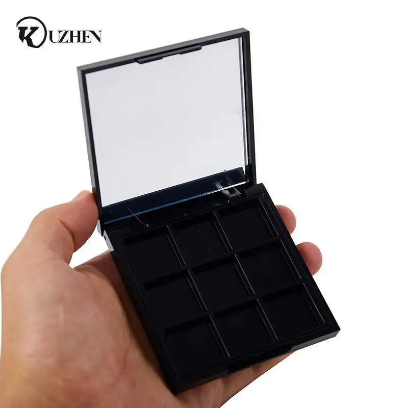 Empty 9 Grids Eyeshadow Palette Eye Makeup Storage Dish For Women Girls Makeup Beginners DIY Eye Shadow Tool