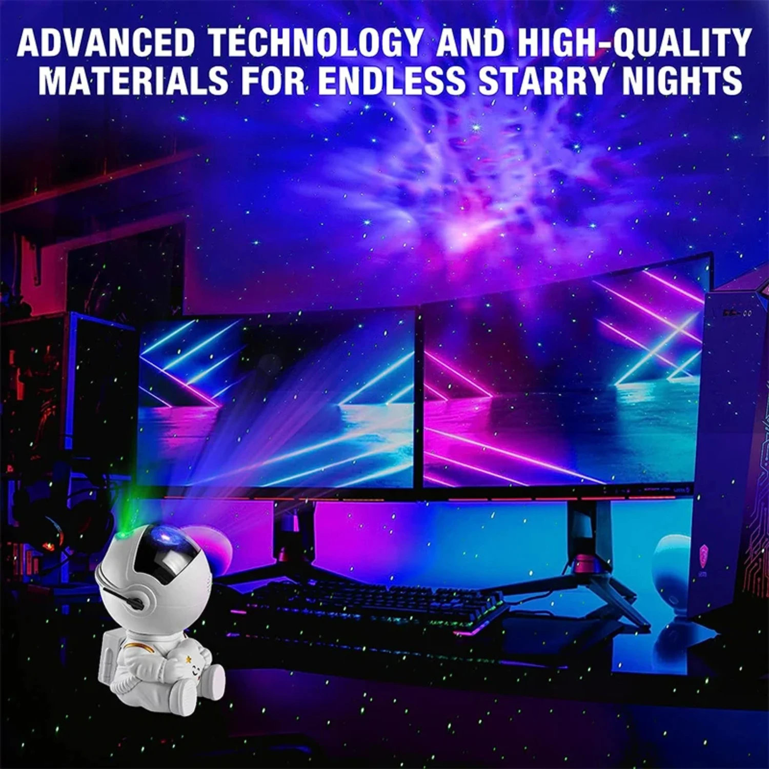 LED Astronaut Projection Light Starry Sky Atmosphere Light  Projector Night Light Desktop Decoration Light Bedroom  Li