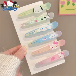 Sanrio Hair Clips Anime My Melodie Kuromi Cinnamoroll Pochacco Kt Haarspeld Cartoon Artistieke Mode Accessoires Geschenken Voor Meisjes