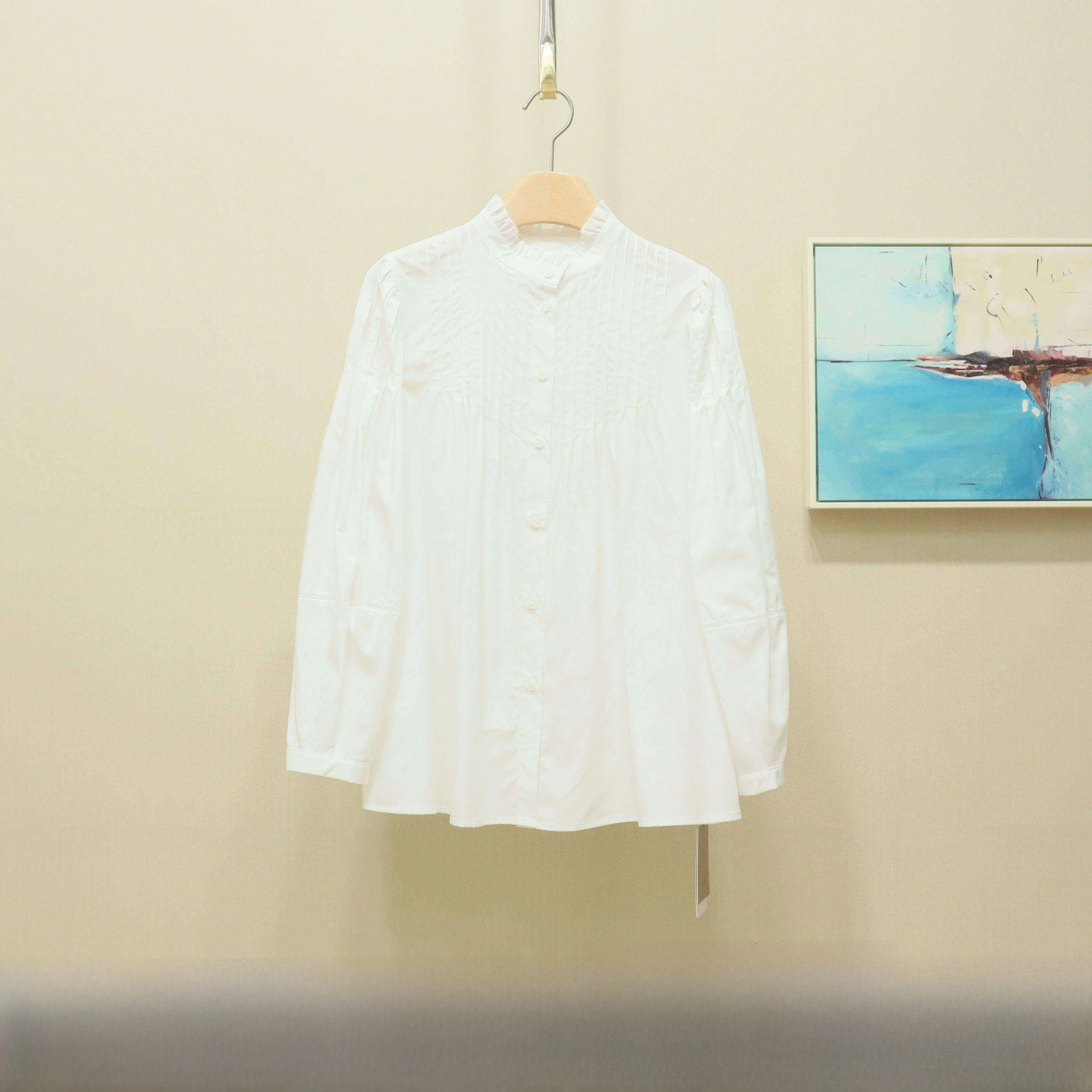 

Simple Faion Spring New Arrival Women's irt YSING YCS32402209 Korean Sle Loose Fit Long Sve UV Protection Pure Color