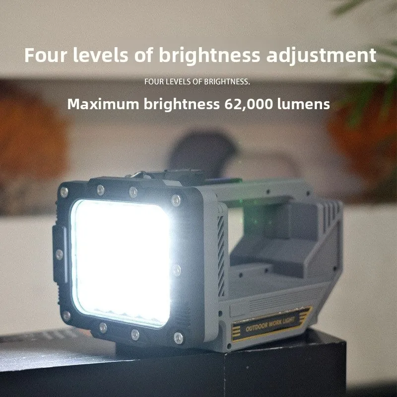 For Black Forest W5235 50000LM Searchlight 20000mAh USB-C Cooling Fan LED Work Light Camping
