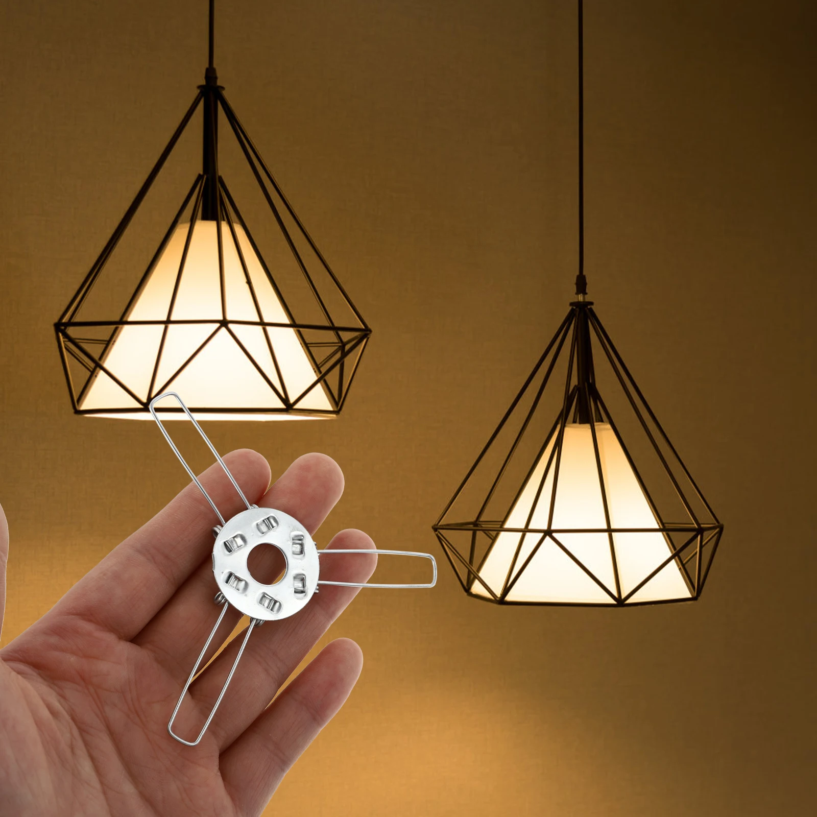 

20Pcs 3-Forks Lampshade Spring Clips Durable Iron Support for Ceiling Light Chandelier Table Lamp Accessories Lamp Accessories