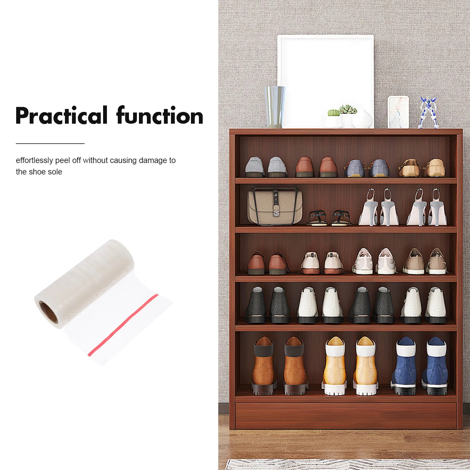 2 Rolls Shoe Covers for Shoe Film Machine Disposable Waterproof Non Slip Protective Overshoes for Indoor Use Home Office Guest