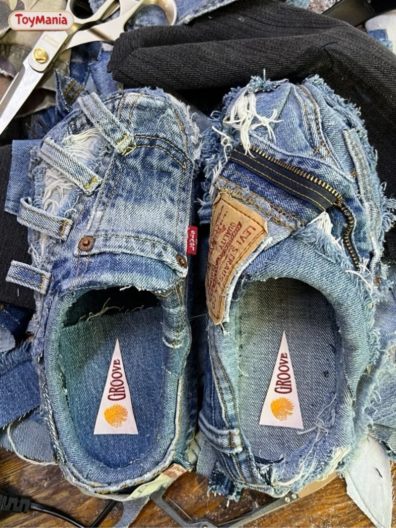 Remake Slippers (denim & Camouflage) Trendy Slippers Stars With The Same Slippers, Fashion Single，birthday Gift