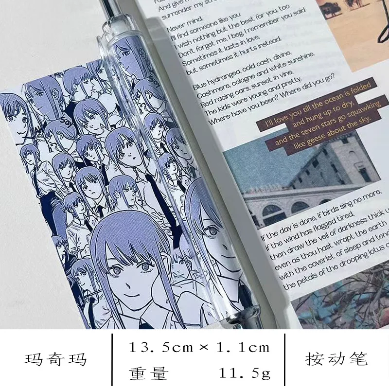 بالمنشار رجل طالب محدد 0.5 قلم توقيع أسود الكرتون أنيمي سرعة التجفيف محايد انقر القلم رولربال القرطاسية الهدايا #6