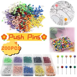 Color Beads Head Marking Push Pins Round Ball Head Decorative Push Pins Map Thumb Tacks Photo Bulletin Cork Board Wall Diy Craft