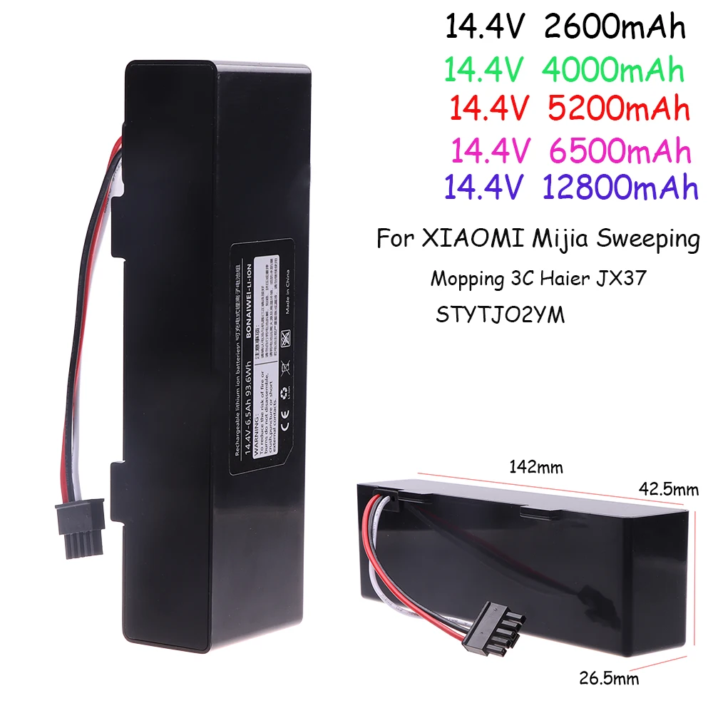 Batteria ricaricabile originale Xiaomi Mijia 3C STYTJ02YM 14.4V-14.8V Robot spazzante per batteria aspirapolvere Haier JX37