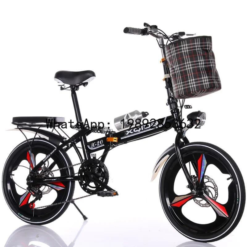 

ZZ folding bike - gear shift, shock absorption, disc brakes - adult size, ultra-lightweight & portable bicycle