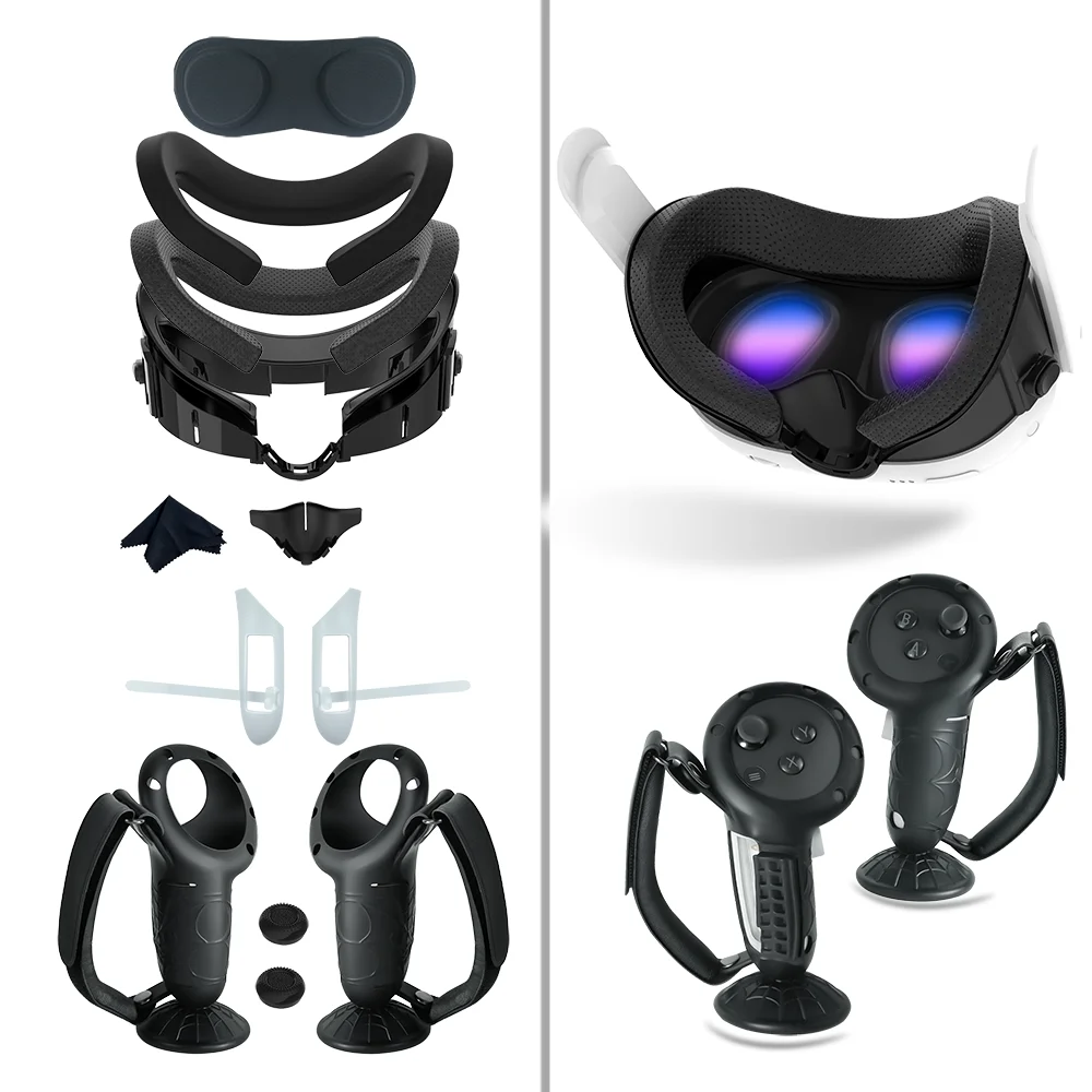 For Meta quest 3 replacement stand breathable mask with blackout nose detachable battery cover spider style not affecting signal