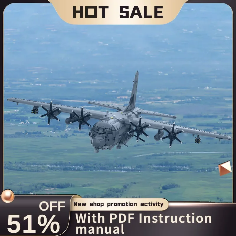 

New 5452Pcs Moc Military Weapons Ac-130J Ghostrider Fighter Model Building Block Technology Diy Assembly KidToy Boy Holiday Gift