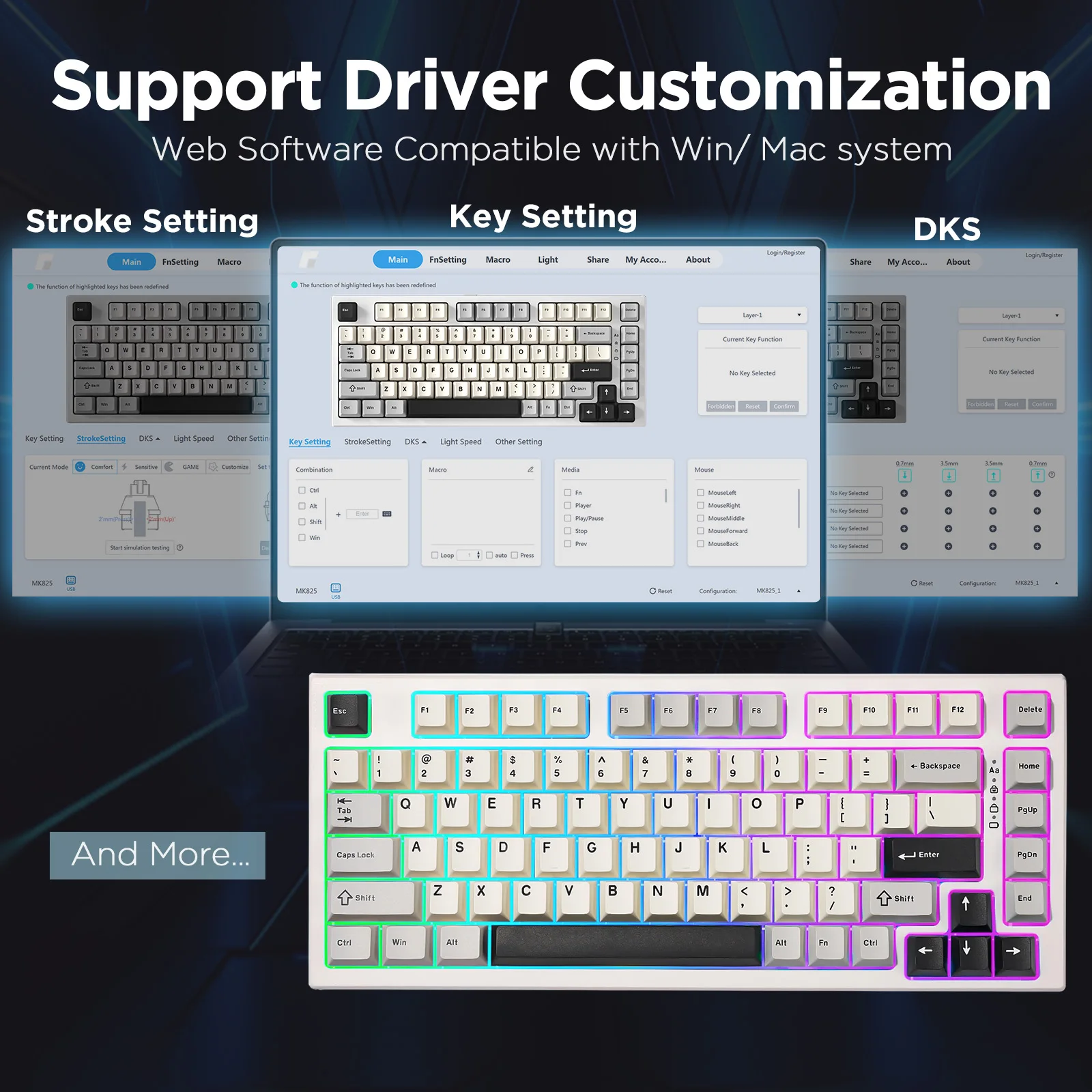 YUNZII RT80 ラピトリゲーミングキーボード YUNZII RT80 Rapid Trigger 8K Magnetic Keyboard – YUNZII KEYBOARD