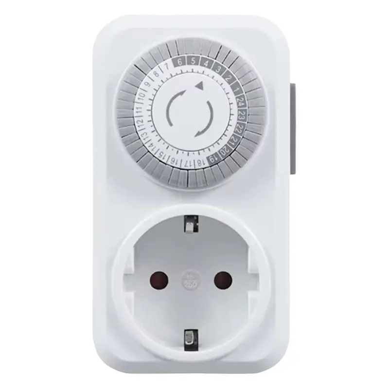 

Механический таймер Feb.Timing с 24-часовым циклом, автоматическим отключением и защитой от перегрузки, 16А, высокая мощность, вилка EU