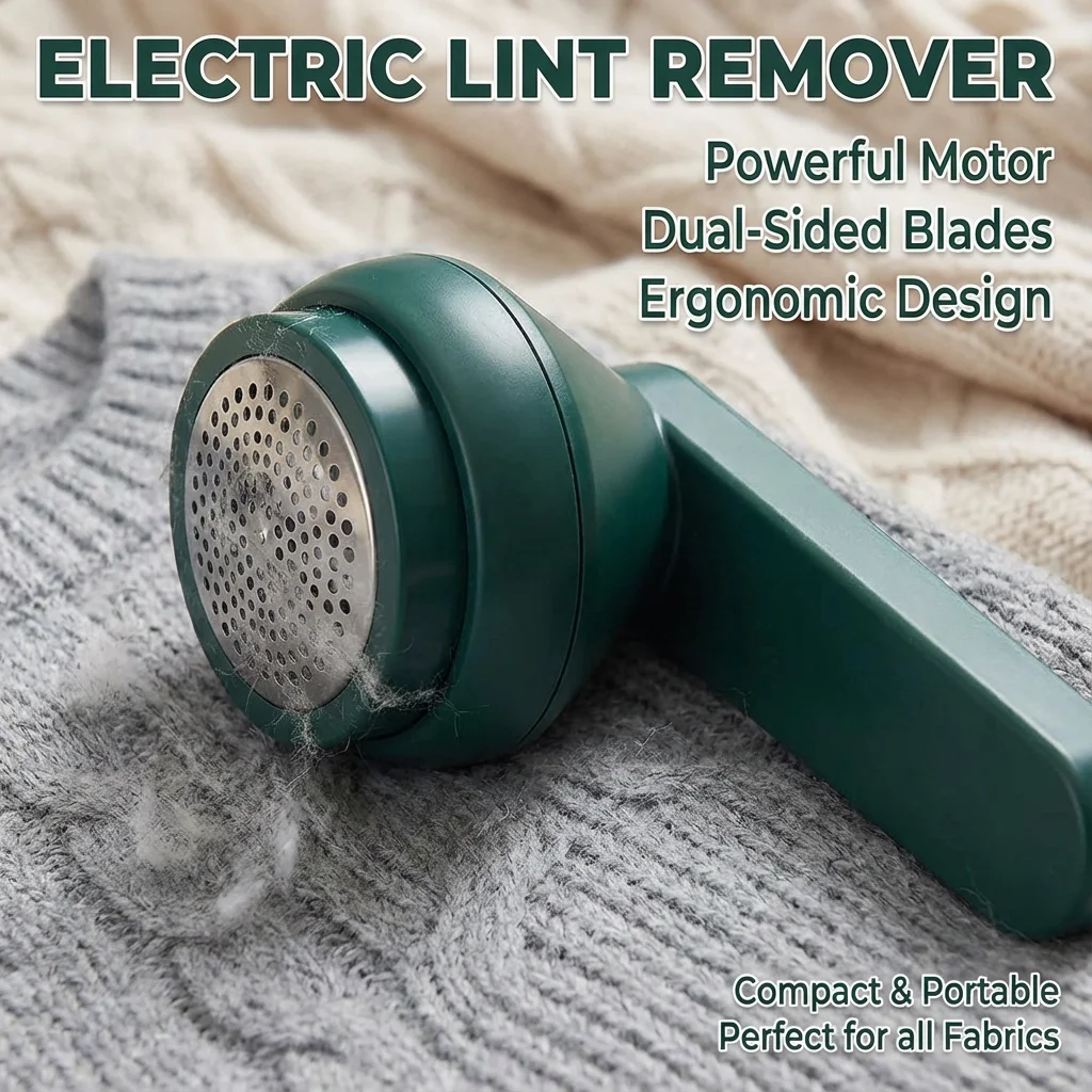 2025 Hair Ball Trimmer -Rechargeable Fabric Shaver with Upgraded Six Blade Design Lint Remover Fuzz Shaver for Travel & Home Use image 3