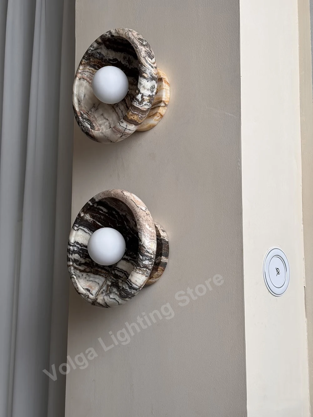 Modern Luxury Wall Lamp Decoration Room with This Natural Jade Stone Wall Light Elegant Green White Marble Sconce Lamps