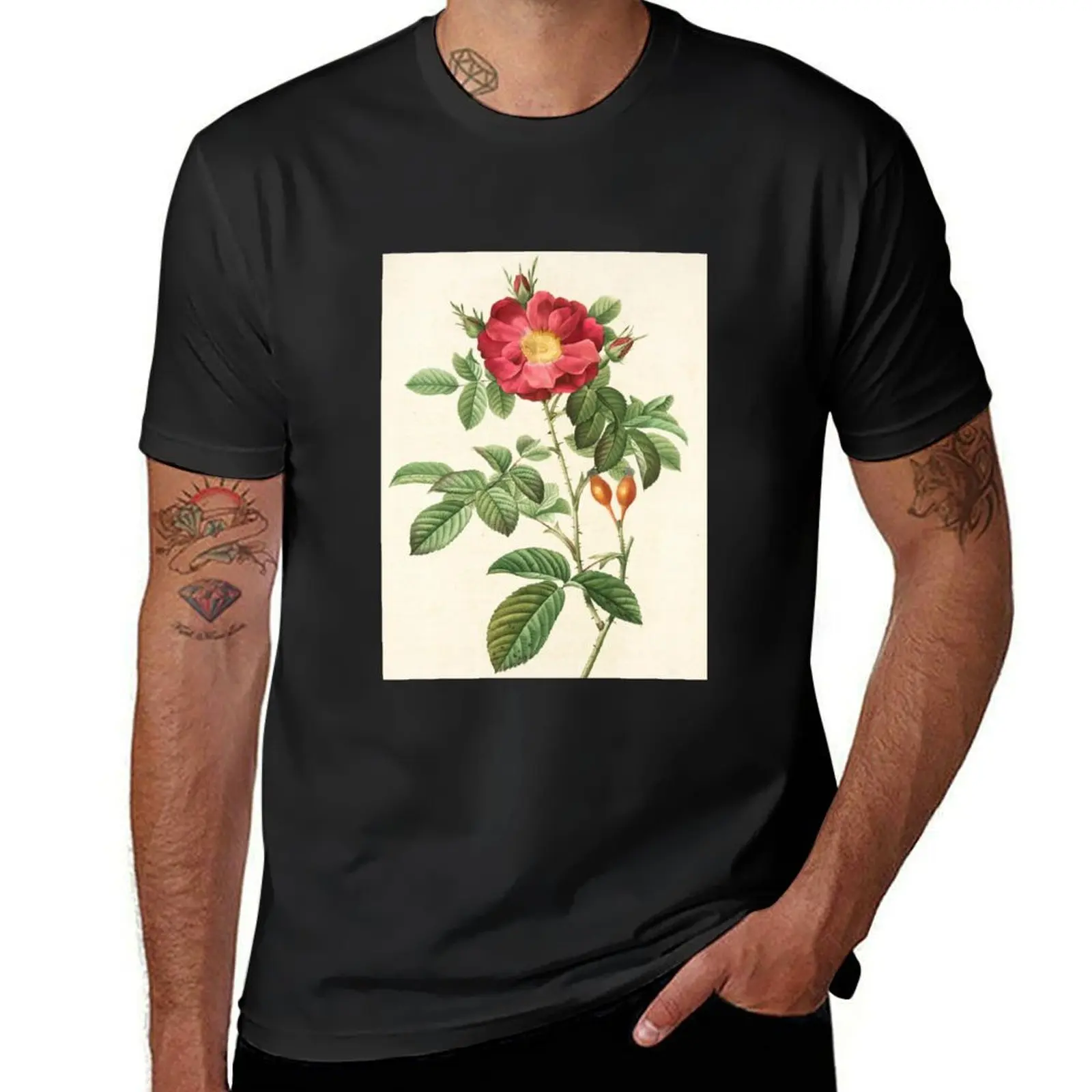 Botanical art illustration T-Shirt graphics Short sleeve tee sublime designer t shirt men