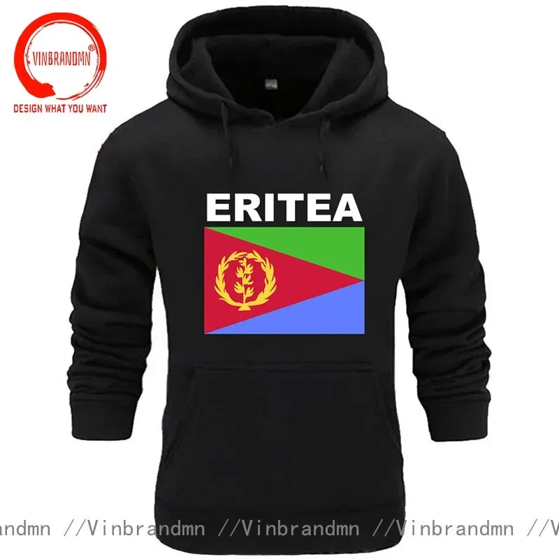 Funny Eritrea Map Sweatshirts Hoodies For men Eritrean Flag Africa Kangaroo Pocket Hoodie Men's Spring Autumn Warm Fleece Hoody