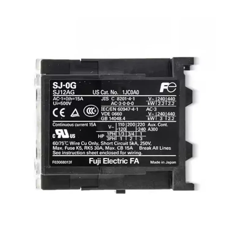 Fuji SJ-0G NO/NC DC12V/DC24V/DC48V Original Japanese DC Contactor
