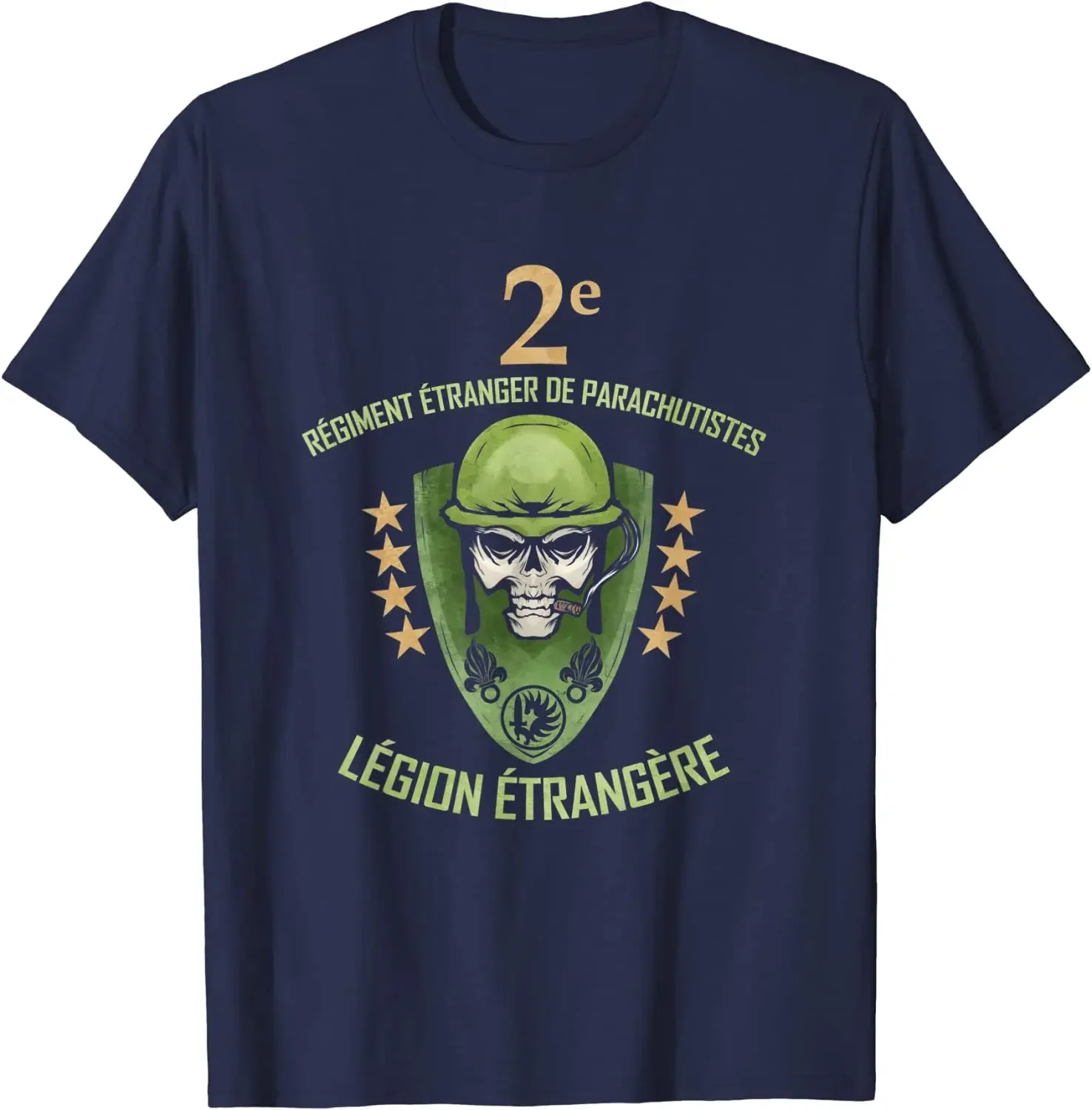 Legion Etrangere 2nd Regiment Etranger De Parachutistes Men T-Shirt Short Sleeve Casual 100% Cotton O-Neck T Shirt