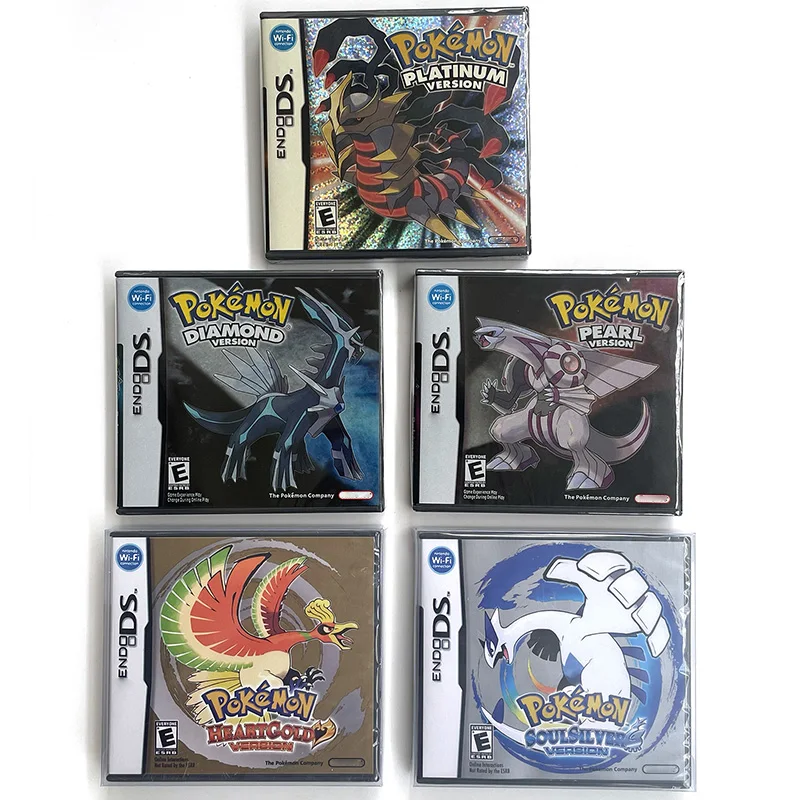США Pokemon SoulSilver HeartGold Платиновый бриллиант Жемчуг Игровая карта Pokemon Коллекционирование хобби Подарки с коробкой инструкция для Ds 3ds 2ds