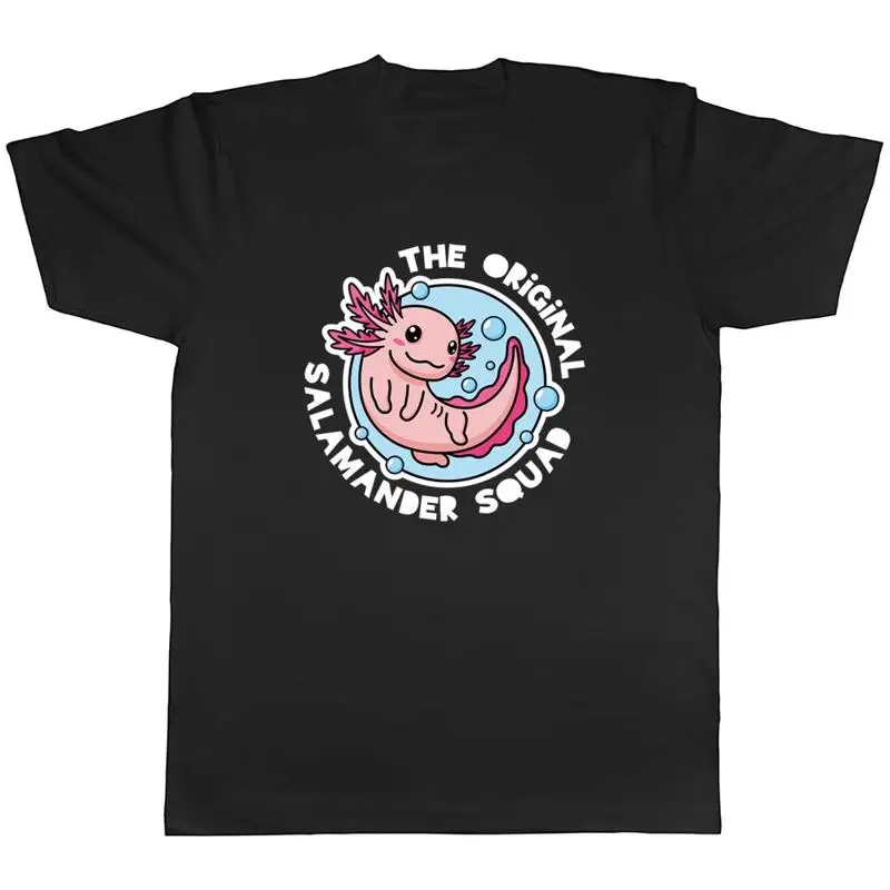 

Оригинальная мужская футболка Salamander Squad, забавная футболка Aquatic Axolotl в подарок
