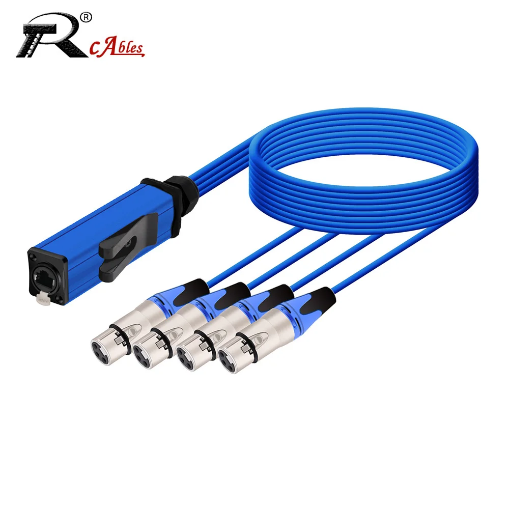 

Водонепроницаемый адаптер-розетка STP RJ45 Cat6 для подключения к 4-канальному 3Pin XLR-женскому мультисетевому ресиверу Аудио-удлинителя