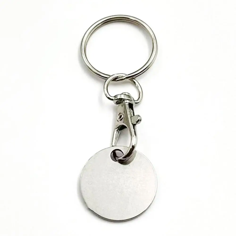 Carrinho De Compras De Aço Inoxidável Com Chaveiros, Tokens, Prático, Anti Loss, Removível, Liberação