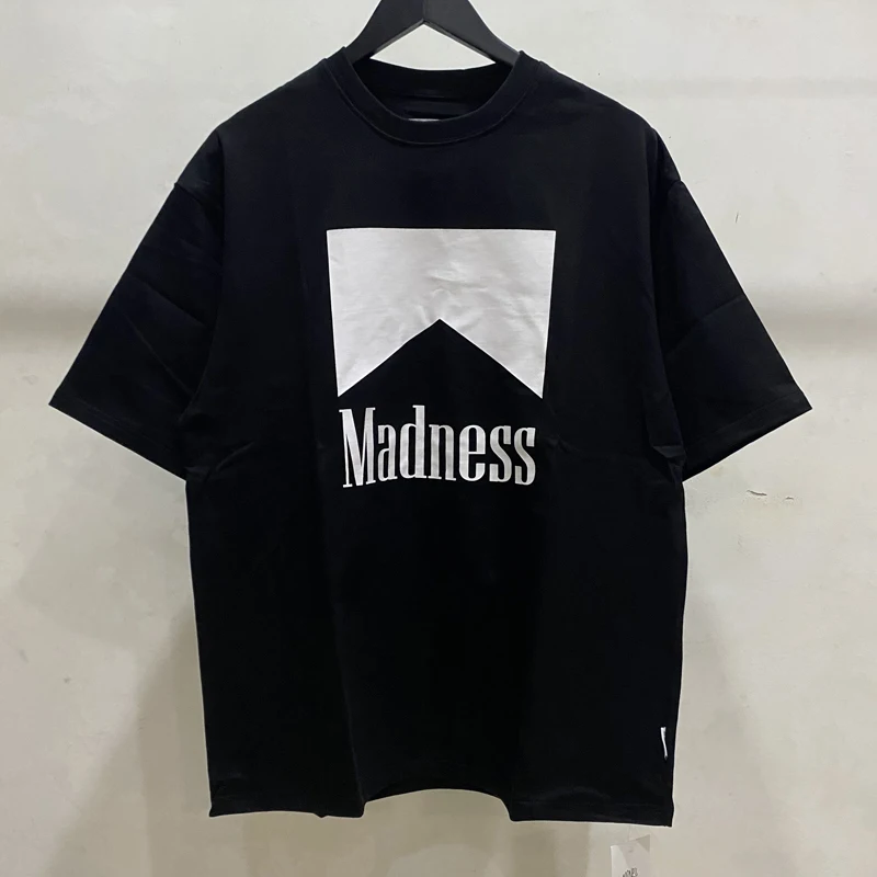 Japanese Trend Style MADNESS T-shirts Japan Streetwear Harajuku Men Women MDNS Short Sleeve Loose Casual Fashion Madness Top Tee