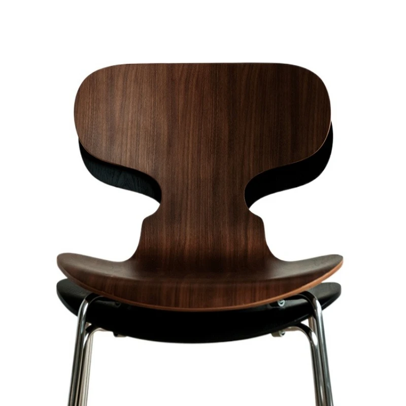 

Nordic retro dining c hair designer antchair creative ch air home backrest leisure cha ir
