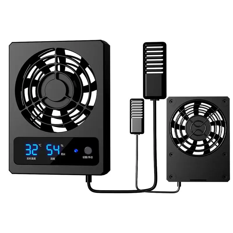 Ventilation Fan For Reptile Enclosure Smart Cooling Fan With LED Display Strong Wind Low Noise For Amphibians Reptiles Snakes