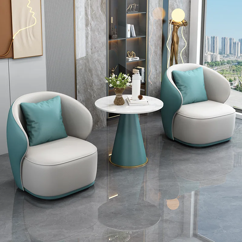 Modern Style Living Room Set Reception Sofa Coffee Table Chairs for Apartment Hotel Bedroom Balcony Negotiation Rest Area