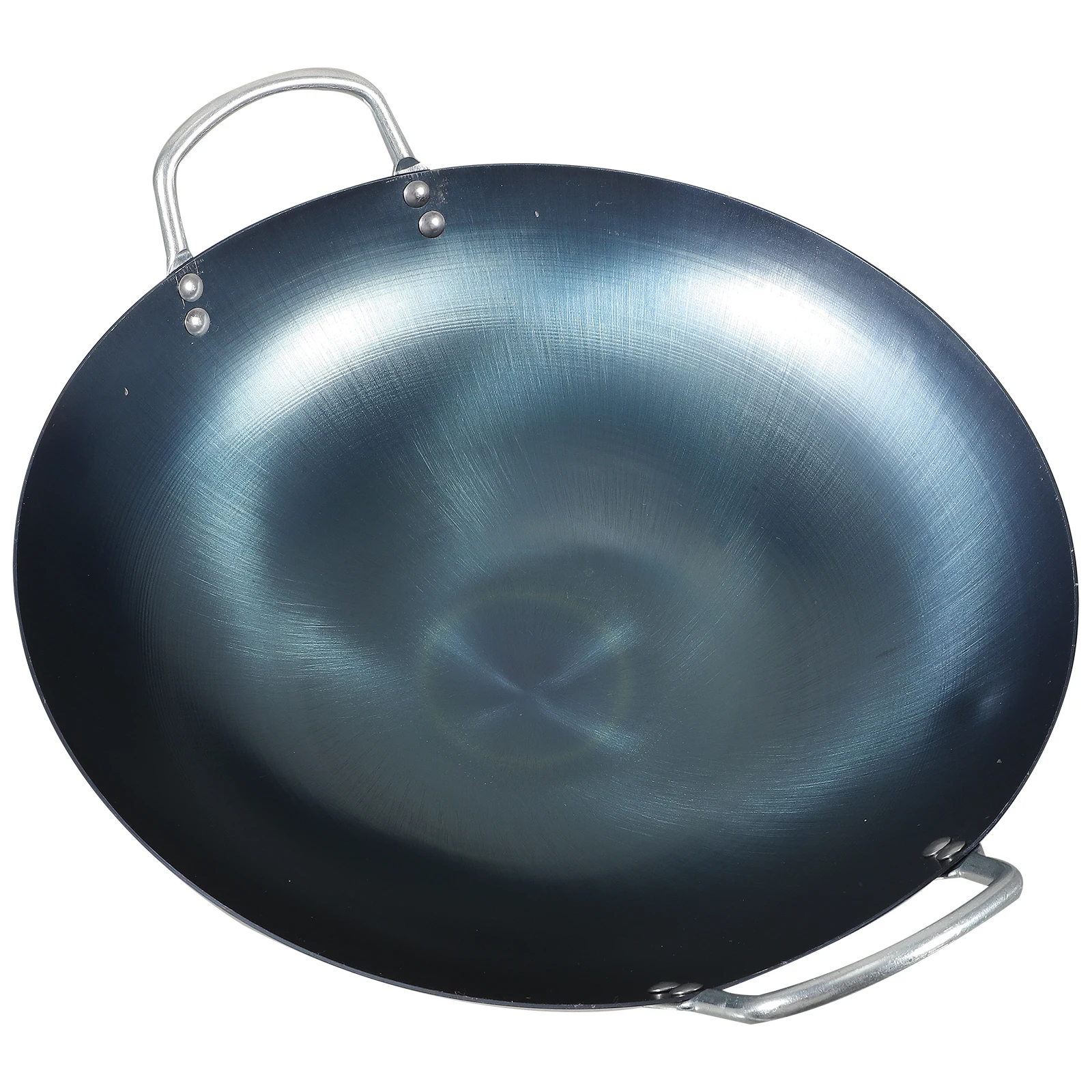 

Thickened Seasoned Iron Wok Multi-Functional Frying Pan Gas Stove Compatible Heat Resistant Kitchen Cookware Household