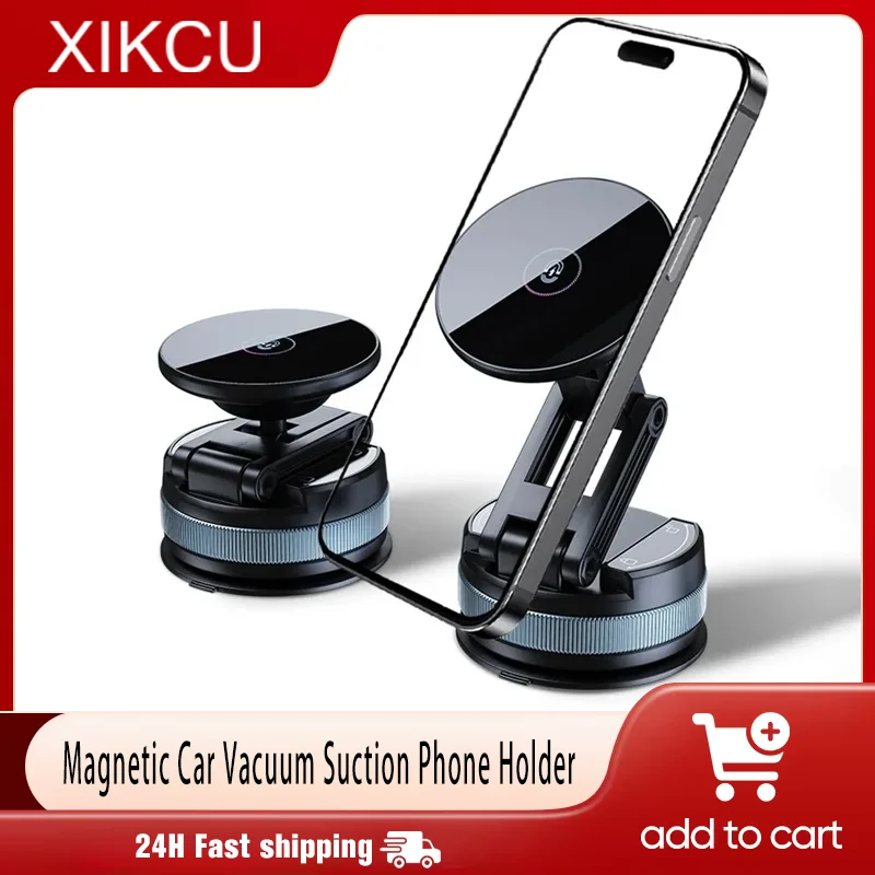

Настольный магнитный автомобильный вакуумный держатель для телефона, подставка для Magsafe iPhone 17-12, для лобового стекла автомобиля/приборной панели, кронштейн для мобильного телефона
