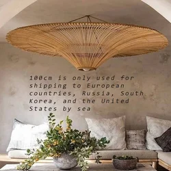 New Rattan Pendant Light Vintage Designer Luminaire Restaurant Dining Room Bar Light Fixtures Retro Home Decor Modern Chandelier