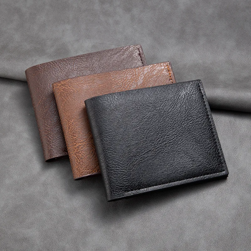 Men's Wallet Multiple Card Slots ID/Credit Card Holder Premium Vintage Business Coin Purses PU Leather Male High Quality Wallets