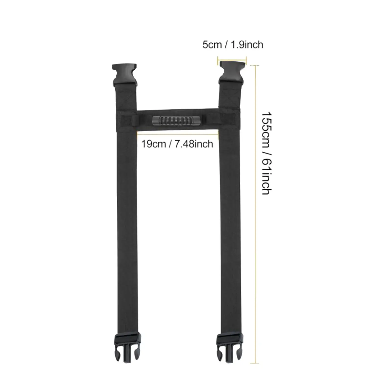 Portable Carrying Strap Polyester Wide Band Labor Saving Handheld Belt H Shaped Luggage Strap for Moving Shopping Events