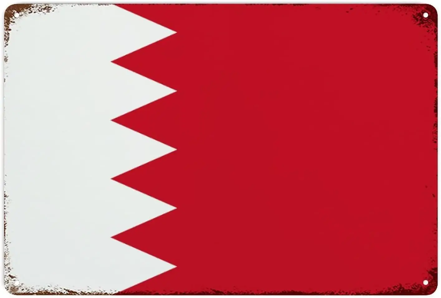 Bahrain Flag Metal Signs Vintage Bahrain Tin Sign Wall Plaque for Garage Man Cave Bedroom Farmhouse Holiday Wall Decor 8x12