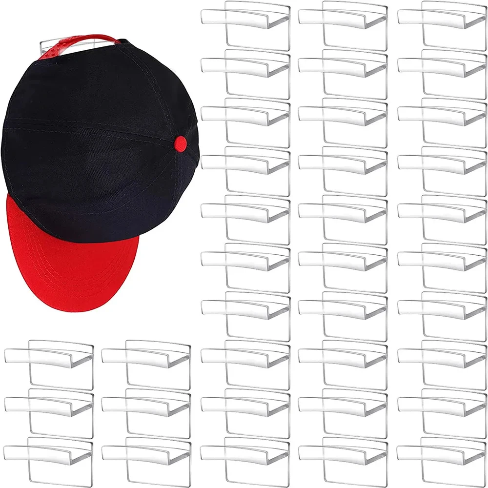 10/8/5pcs przezroczysty minimalistyczny stojak na kapelusze haczyki na czapkę samoprzylepny do bez wiercenia ściennego uchwyt na kapelusz kapelusz z dużą wieszak na kapelusze
