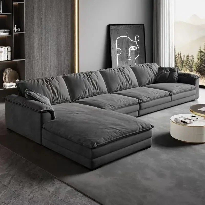 Cat scratching cloth sofa sailing light luxury living room modern simple technology Italian minimalist super deep sitting