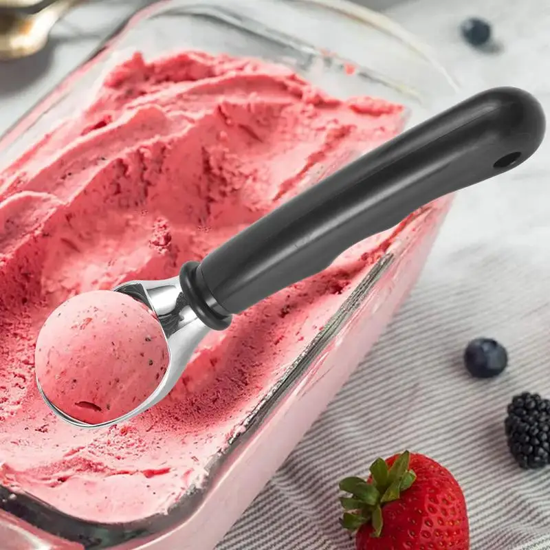 Ice Cream Scoopers Stainless Steel Dishwasher Safe Baking Scooper Heavy Duty Polished Multifunctional Icecream Scooper For Dough