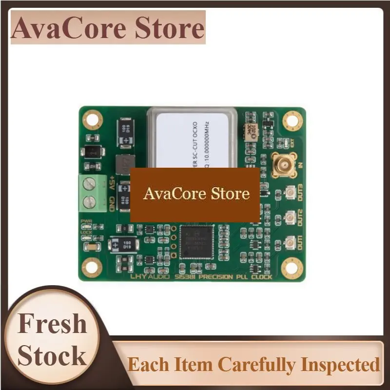 AvaCoreOCXO Constant Temperature Crystal Oscillator Clock Upgrade Board 22/24/25Mhz Multi-Channel Frequency PLL Output