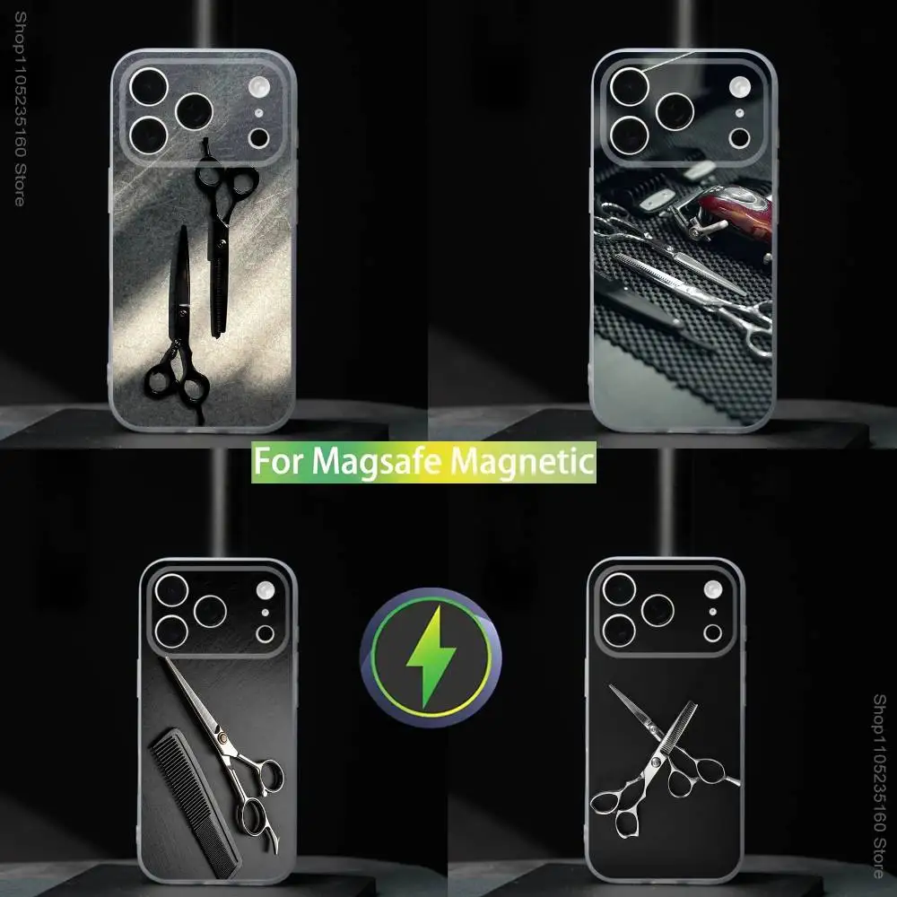 

Barber Shop Hair Salon Phone Case For iPhone 17,16,15,14,13,12,11,Pro,Max,Plus,Mini,SE4,E Magnetic For Magsafe Wireless