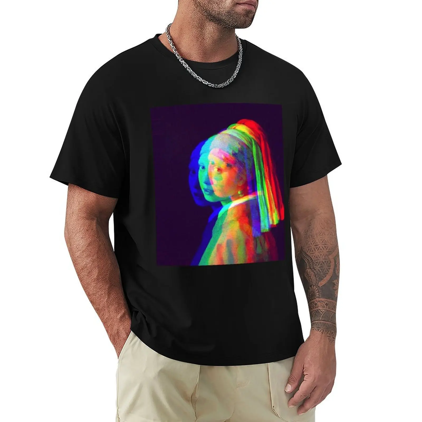 Girl with a Pearl Earring T-Shirt Sports Basic Short Sleeve T-Shirt
