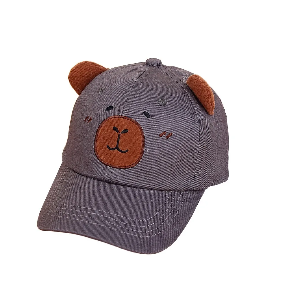 

Breathable Capybara Peaked Cap Thin Cotton Children Baseball Hat Lightweight Korean Style Baby Sunscreen Hat For Babies Aged 2-6