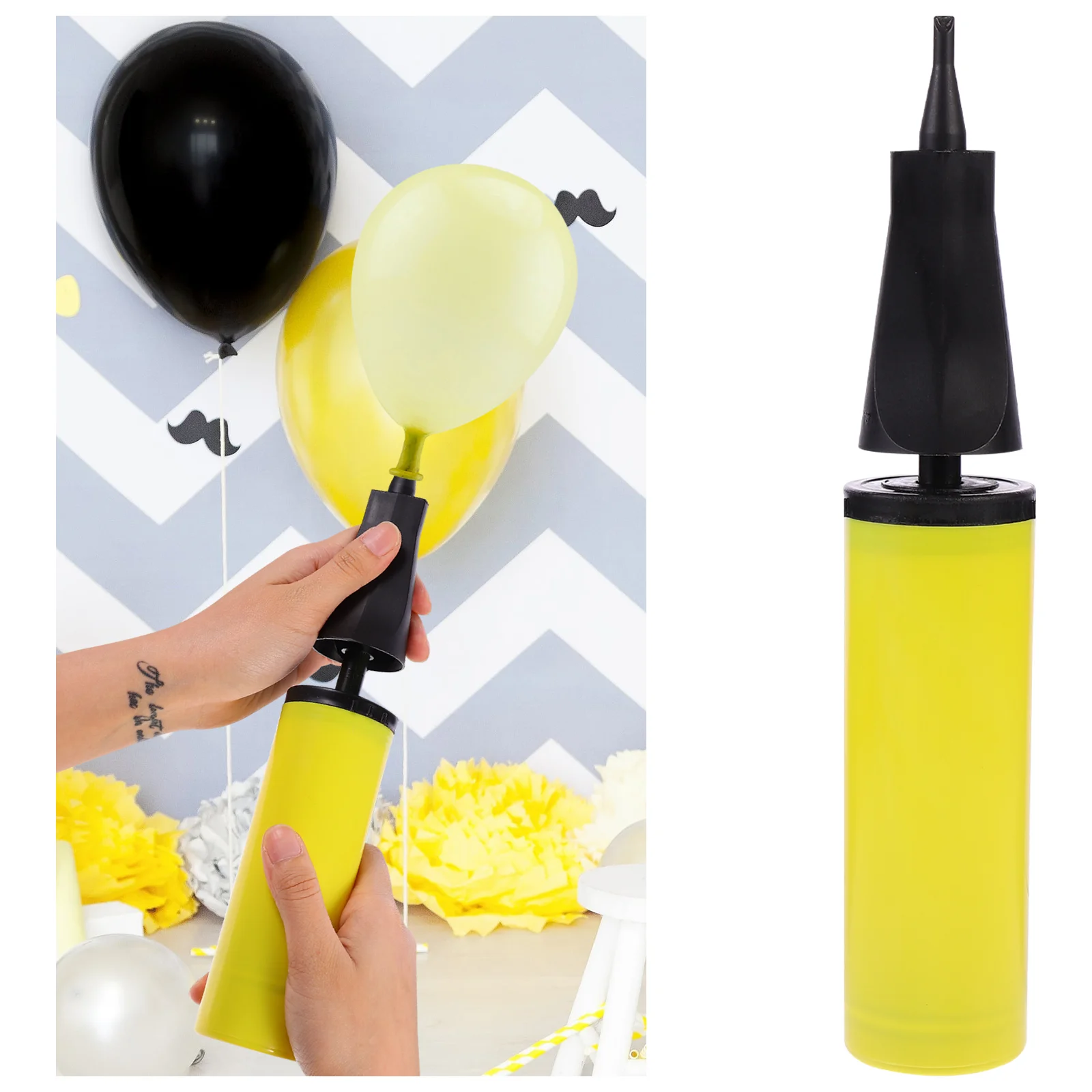 3 PCS Hand Pump Children's Balloon Manual Inflator Air Two-way Action Plastic Held Portable